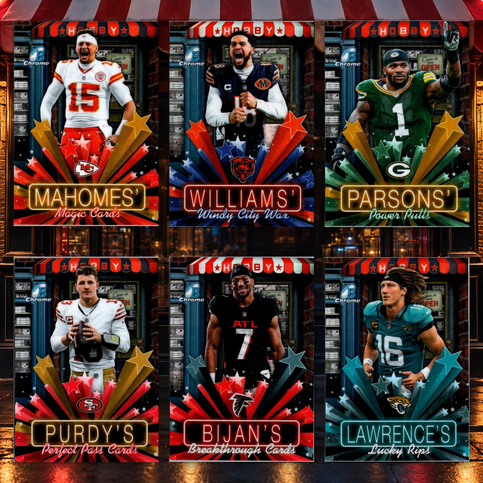 2026 Bowman Chrome Football Hobby Stars Mahomes Purdy You Pick Your Card